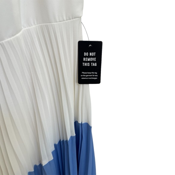 NWT! Express Maxi Dress w/ Pleated Color Block Skirt in Women’s Medium - Picture 3 of 6